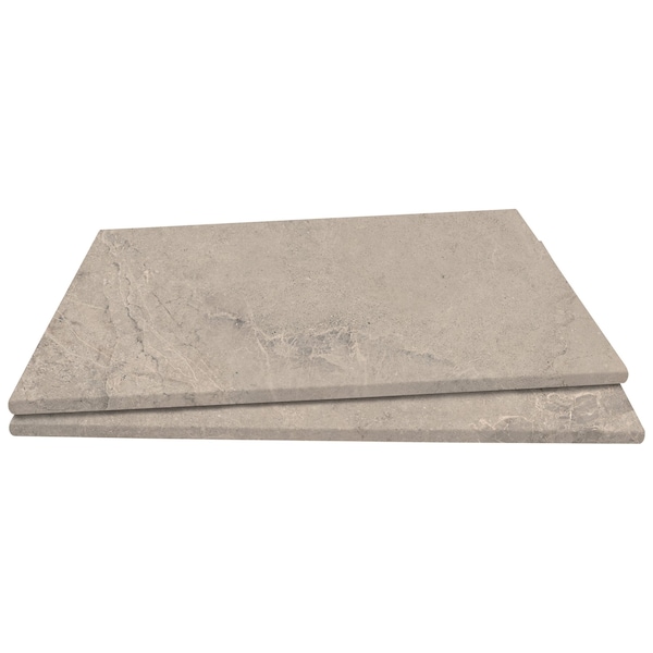 Soreno Taupe 13 In X 24 In Matte Porcelain Eased Edged Pool Coping, 2PK